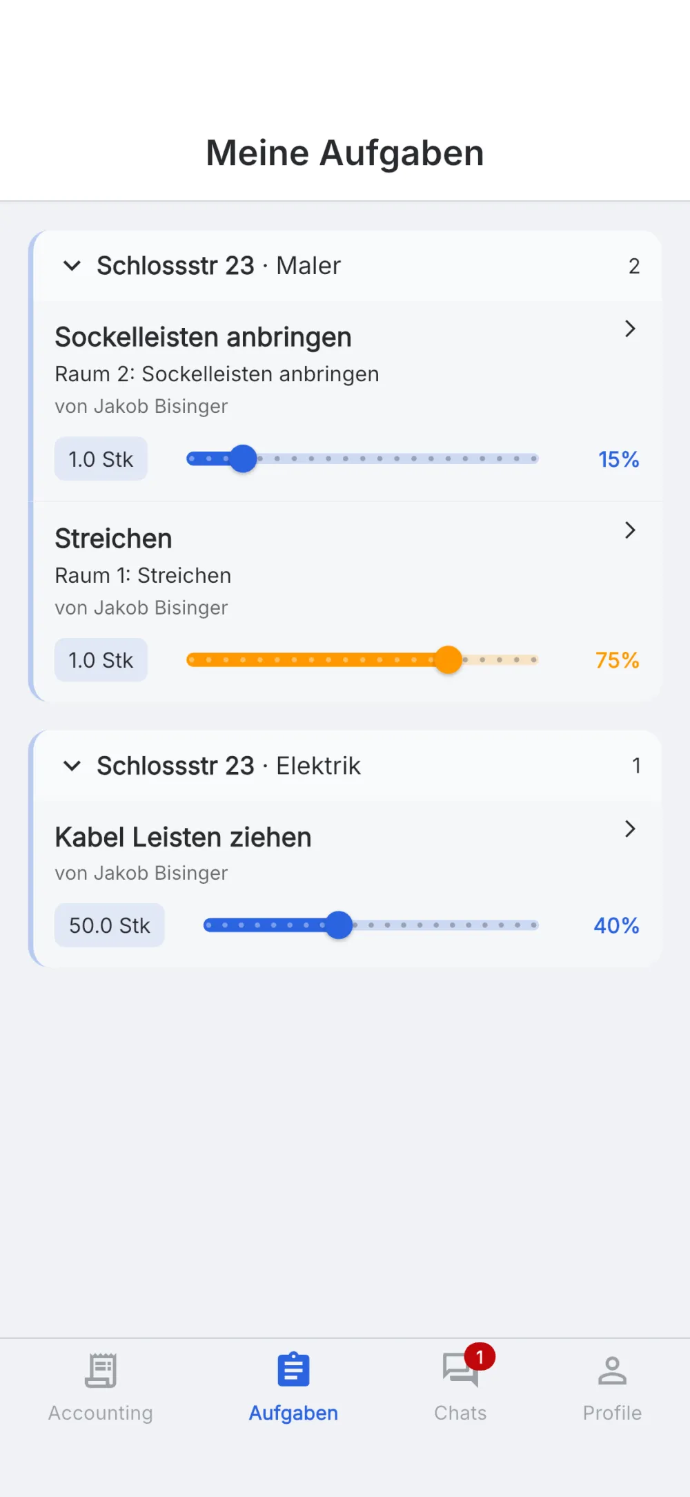 Tehtävät ja dokumentaatio huoneittain Skavassa