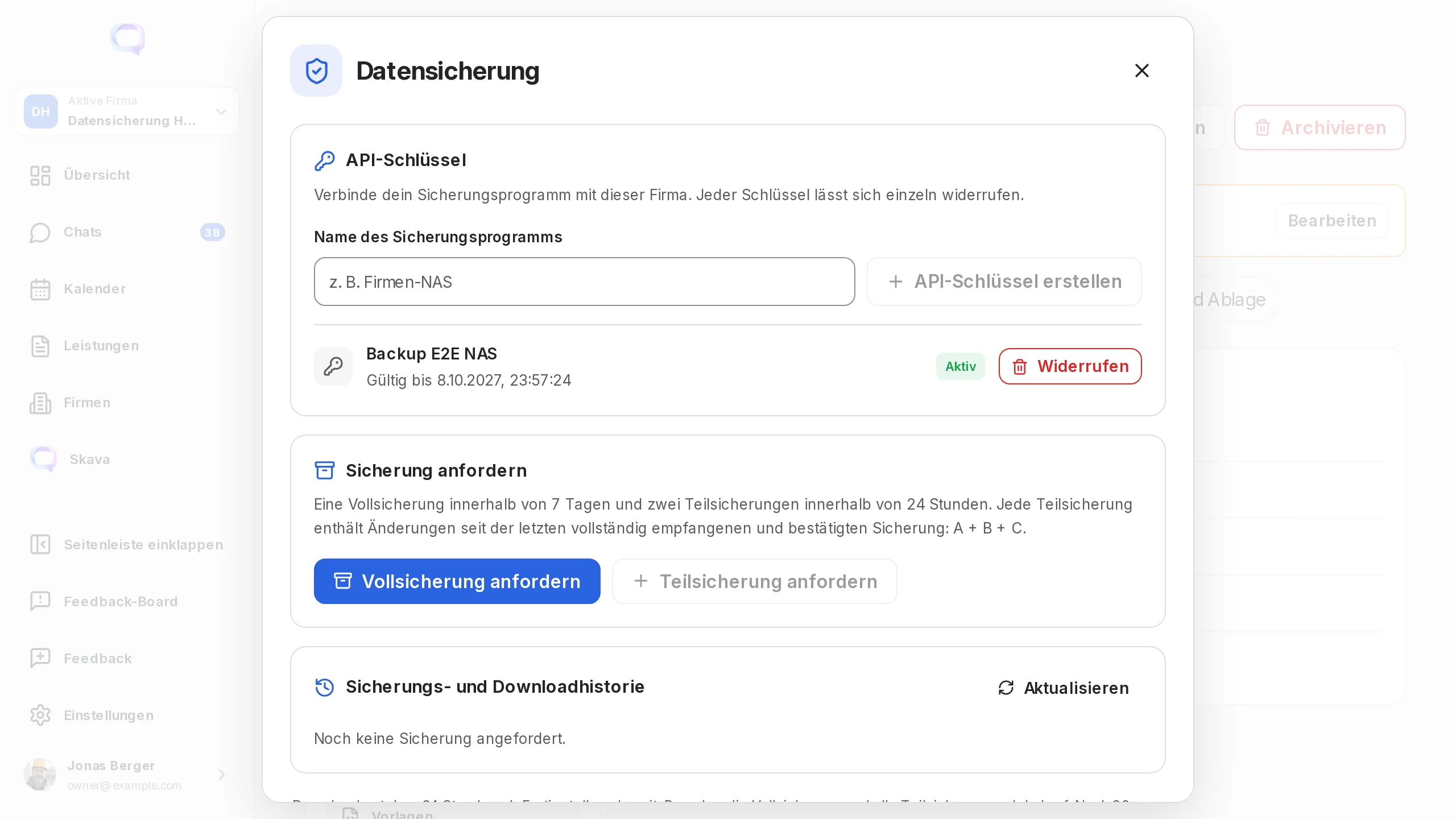 Webapp: API-nøgle med udløbsdato og mulighed for at ophæve